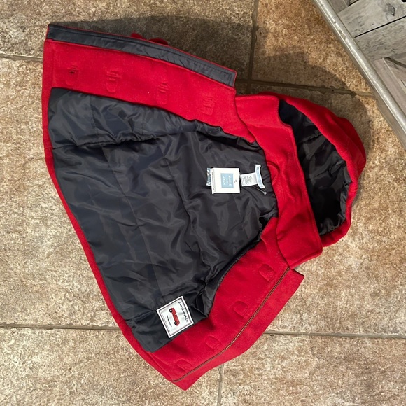 Janie and Jack Red Peacoat - Picture 4 of 7